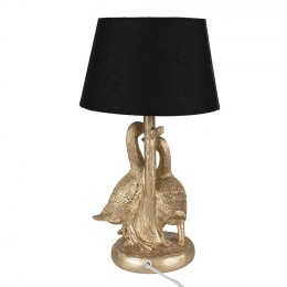 Złota lampa stołowa z kaczkami Clayre & Eef