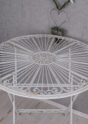 Biały stolik ogrodowy postarzany prowansalski