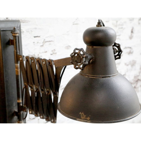 Czarny kinkiet industrialny FACTORY Chic Antique