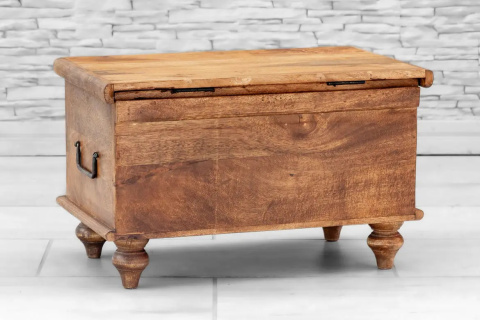 Kuferek drewniany z mandalami z drewna mango