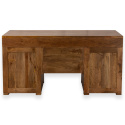 Duże drewniane biurko indyjskie toffi 160 cm