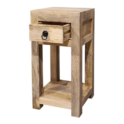 Mała naturalna szafka z szufladką i półką 60 cm