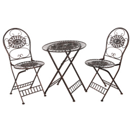 Metalowe meble ogrodowe zestaw stolik + 2 krzesła