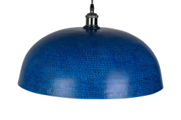 Niebieska lampa miedziana sufitowa patynowana