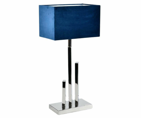 Niebieski abażur/klosz welurowy prosyokatny Belldeco