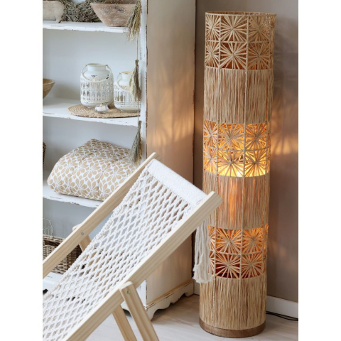 Pleciona lampa podłogowa boho Chic Antique