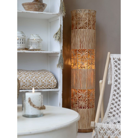 Pleciona lampa podłogowa boho Chic Antique