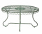 Zielony postarzany niski stolik ogrodowy prowansalski