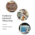 Elegancka lampa witrażowa stołowa TIFFANY