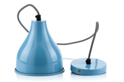 Niebieska metalowa lampa wisząca NUNO ALURO