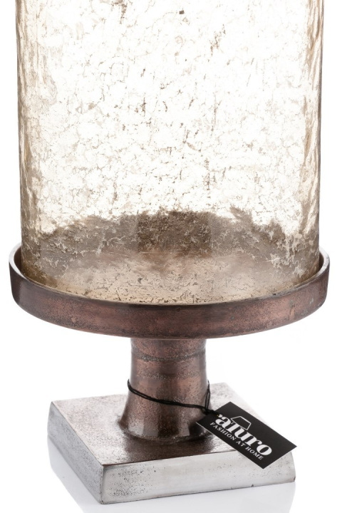 Duży lampion szkło i metal HERMES ALURO