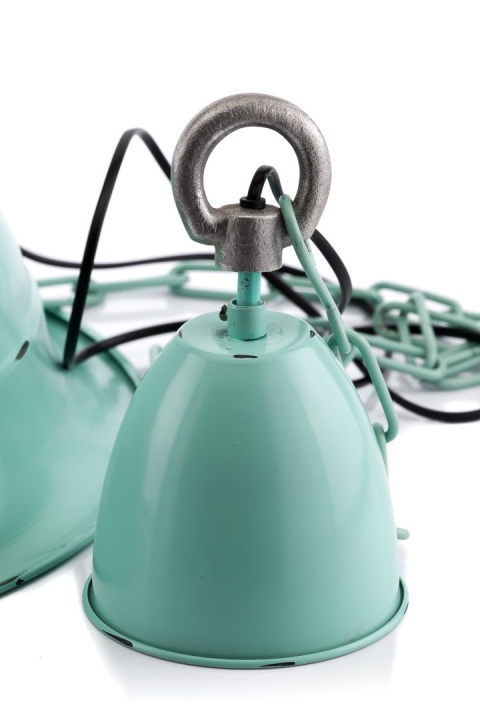 Loftowa metalowa lampa kolor miętowy MAZINE ALURO