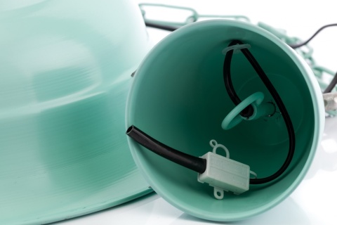 Loftowa metalowa lampa kolor miętowy MAZINE ALURO