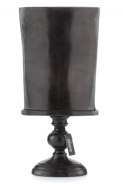 Czarny wazon metalowy HERMES ALURO