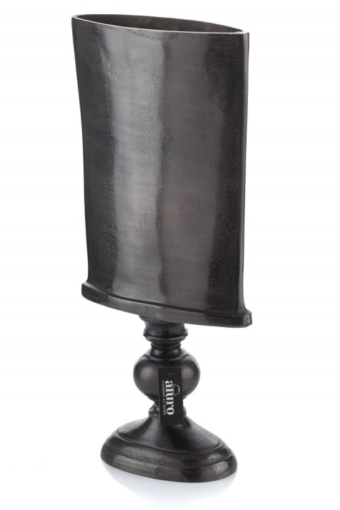 Czarny wazon metalowy HERMES ALURO