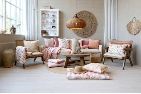 Lampa z plecionego rattanu Chic Antique