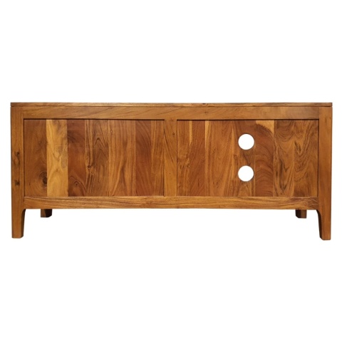 Drewniana mała komoda RTV z szufladami 130 cm