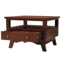 Drewniany stolik kawowy z szufladami 70 cm