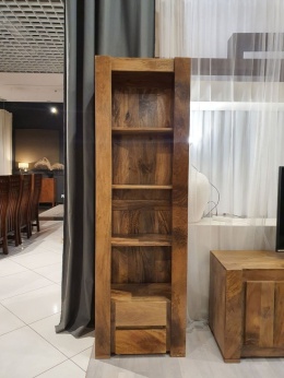 Indyjski wąski regał z drewna mango toffi