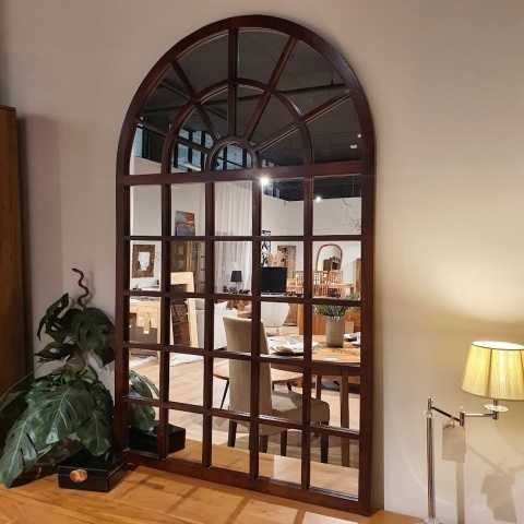 Lustro ścienne w drewnianej ramie walnut 160x100 cm