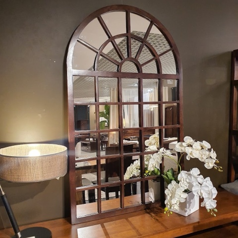 Lustro ścienne w drewnianej dzielonej ramie 160x100 cm