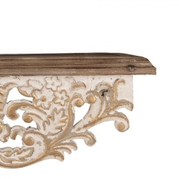 Drewniana półka ścienna rzeźbiona 2 szt. Clayre & Eef