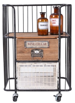 Stolik barek industrialny na kółkach