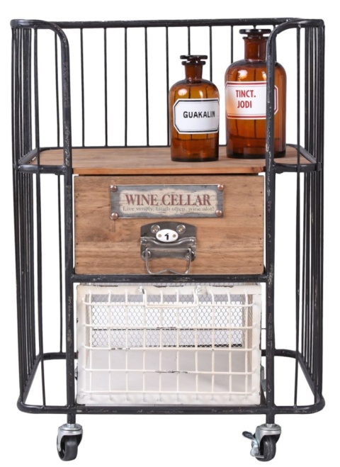 Stolik barek industrialny na kółkach