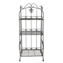 Metalowy szary regał prowansalski Clayre & Eef