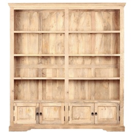 Szeroki drewniany regał biblioteczka mango 180 cm