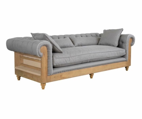 Szara sofa salonowa tapicerowana CLASSIC Belldeco 5