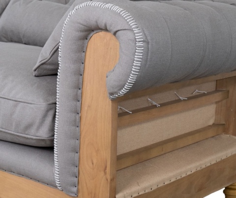 Szara sofa salonowa tapicerowana CLASSIC Belldeco 5