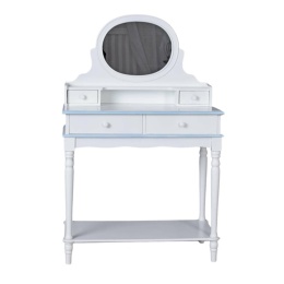 Toaletka prowansalska z lustrem biała