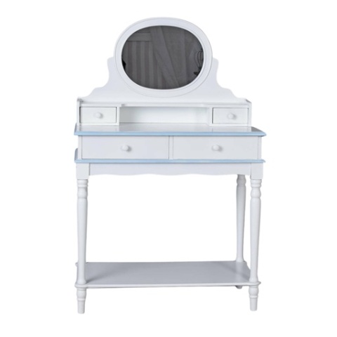 Toaletka prowansalska z lustrem biała