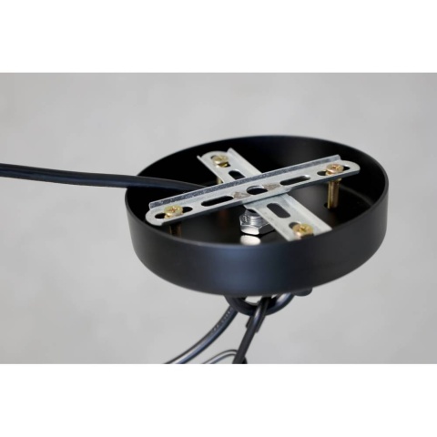 Klasyczny czarny żyrandol z kryształkami Chic Antique C