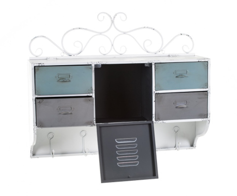 Prowansalska metalowa szafka wisząca LAMALI ALURO