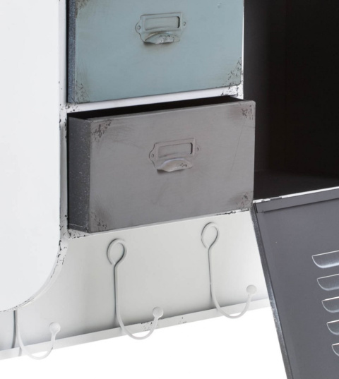 Prowansalska metalowa szafka wisząca LAMALI ALURO