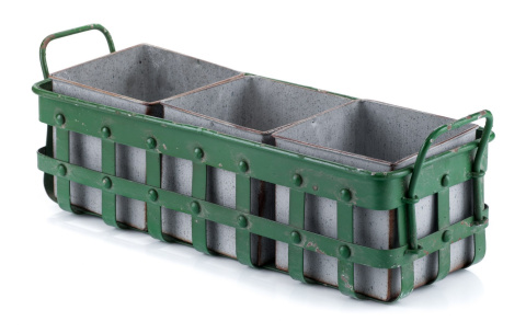 Metalowa osłonka retro na kwiaty Bertoni ALURO