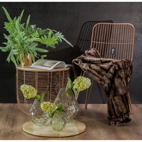 Designerski miedziany stolik loft BASE ALURO GOLD