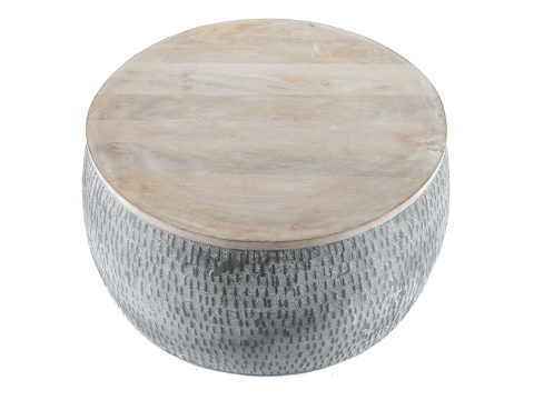 Nowoczesny metalowy okrągły stolik BALEO ALURO 1