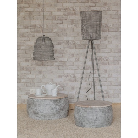 Nowoczesny metalowy okrągły stolik BALEO ALURO 1