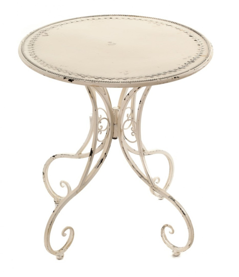 Ogrodowy okrągły stolik metalowy VILAGE ALURO