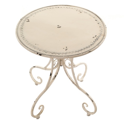 Ogrodowy okrągły stolik metalowy VILAGE ALURO