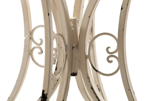 Ogrodowy okrągły stolik metalowy VILAGE ALURO