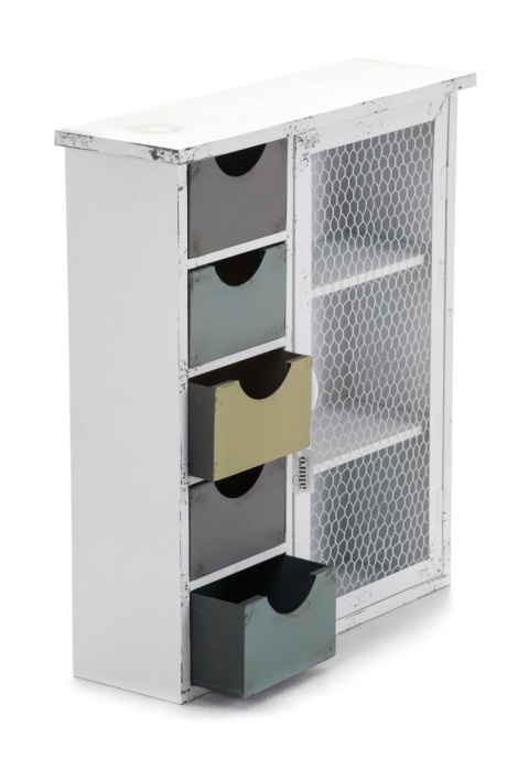 Metalowa szafka prowansalska wisząca LAMALI ALURO