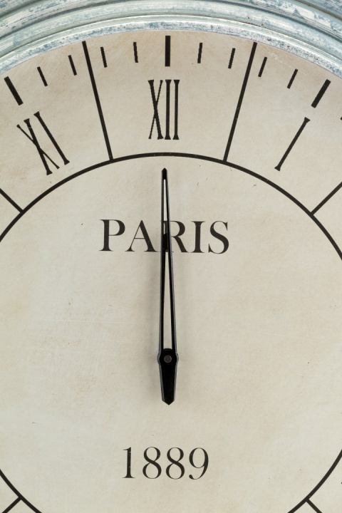 Okągły niebieski zegar prowansalski MAZINE ALURO