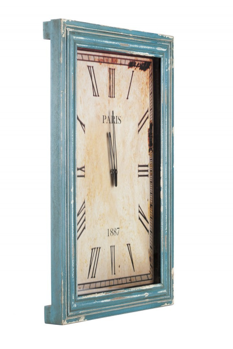 Prowansalski błękitny zegar ścienny MAZINE ALURO