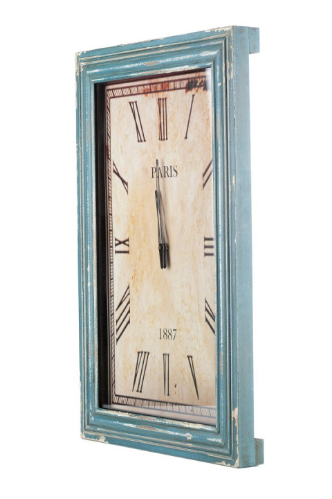 Prowansalski błękitny zegar ścienny MAZINE ALURO