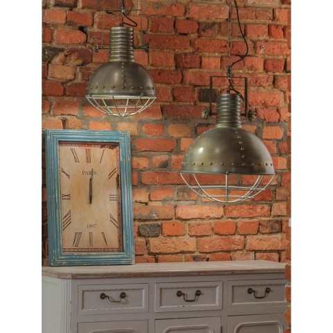 Prowansalski błękitny zegar ścienny MAZINE ALURO