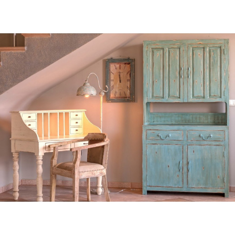 Prowansalski błękitny zegar ścienny MAZINE ALURO